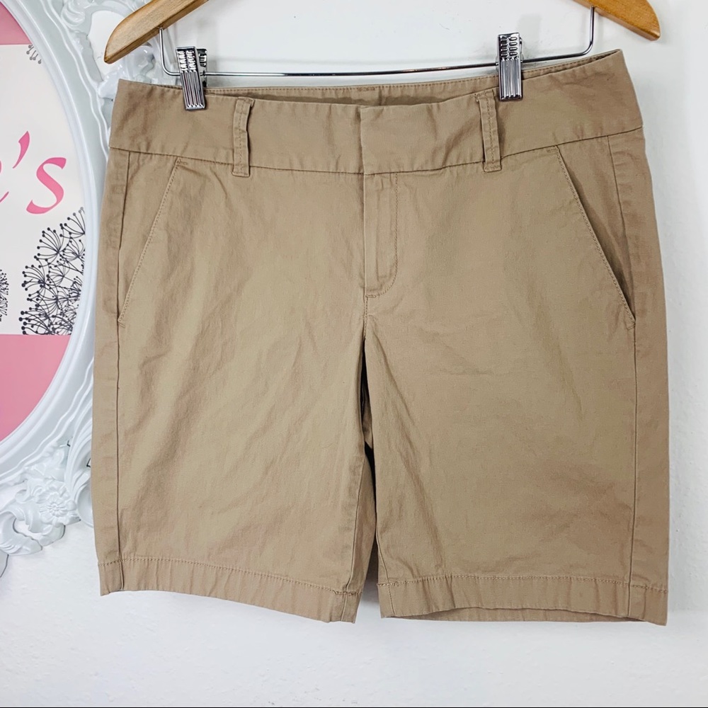 J.Crew Frankie’s / Tan Flat Front Preppy Shorts - Picture 1 of 6